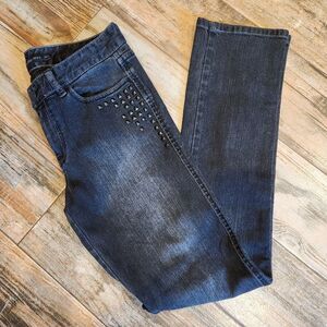 🔸️Calvin Klein Black Stud Embellished Pencil Jeans Size 8/29